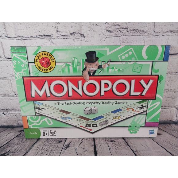 Monopoly Speed Die Board Game‎ Family Edition Hasbro New in Box - Picture 1 of 2